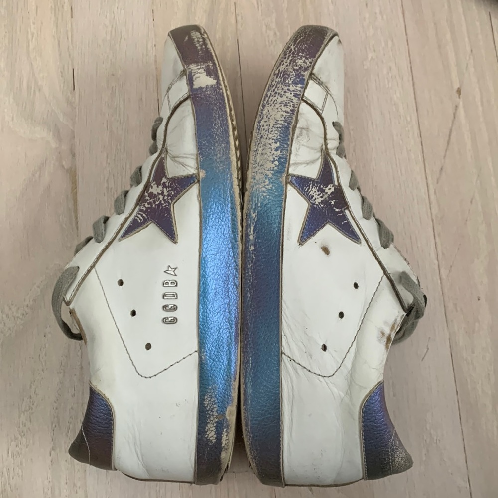Golden Goose Superstar Sparkly White/ Iridescent Sneakers - Picture 5 of 9